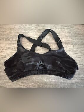 Bombshell Sportswear Black Camouflage Sports Bra